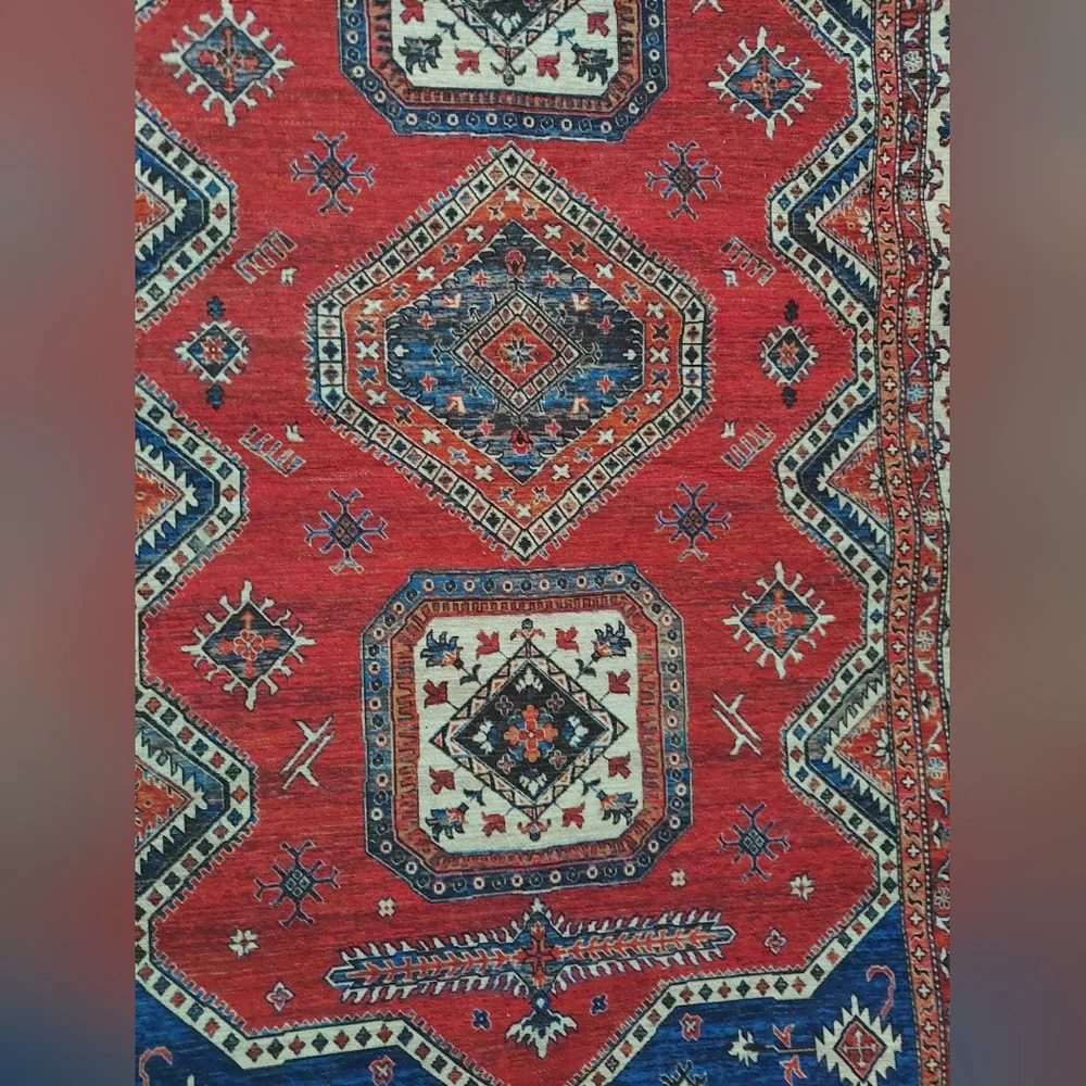 NWT Nourison Malvern Small Area Rug Blues and Reds
